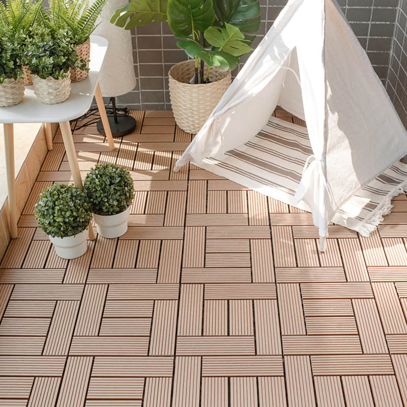 Composite Deck Flooring Tiles Interlocking Patio Flooring Tiles with Fire Resistant Yellow 96.9 sq ft. - 99 Pieces Clearhalo 'Home Improvement' 'home_improvement' 'home_improvement_outdoor_deck_tiles_planks' 'Outdoor Deck Tiles & Planks' 'Outdoor Flooring & Tile' 'Outdoor Remodel' 'outdoor_deck_tiles_planks' 7480980