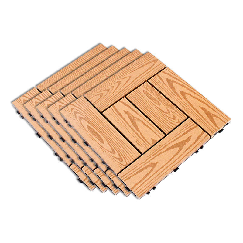 Composite Deck Flooring Tiles Interlocking Patio Flooring Tiles with Fire Resistant Light Yellow Clearhalo 'Home Improvement' 'home_improvement' 'home_improvement_outdoor_deck_tiles_planks' 'Outdoor Deck Tiles & Planks' 'Outdoor Flooring & Tile' 'Outdoor Remodel' 'outdoor_deck_tiles_planks' 7480997