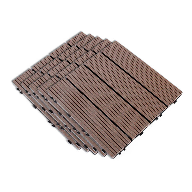 Composite Deck Flooring Tiles Interlocking Patio Flooring Tiles with Fire Resistant Coffee Clearhalo 'Home Improvement' 'home_improvement' 'home_improvement_outdoor_deck_tiles_planks' 'Outdoor Deck Tiles & Planks' 'Outdoor Flooring & Tile' 'Outdoor Remodel' 'outdoor_deck_tiles_planks' 7481002