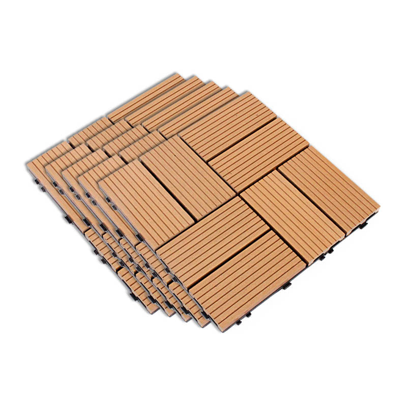 Composite Deck Flooring Tiles Interlocking Patio Flooring Tiles with Fire Resistant Warm Yellow Clearhalo 'Home Improvement' 'home_improvement' 'home_improvement_outdoor_deck_tiles_planks' 'Outdoor Deck Tiles & Planks' 'Outdoor Flooring & Tile' 'Outdoor Remodel' 'outdoor_deck_tiles_planks' 7481007