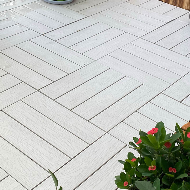 Interlocking Patio Flooring Tiles Composite Patio Flooring Tiles with Slip Resistant White Clearhalo 'Home Improvement' 'home_improvement' 'home_improvement_outdoor_deck_tiles_planks' 'Outdoor Deck Tiles & Planks' 'Outdoor Flooring & Tile' 'Outdoor Remodel' 'outdoor_deck_tiles_planks' 7481037