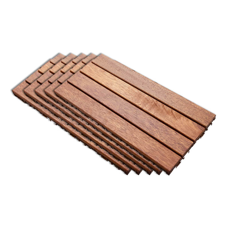 Interlocking Patio Flooring Tiles Solid Wood Waterproof Patio Flooring Tiles 1' x 2' Clearhalo 'Home Improvement' 'home_improvement' 'home_improvement_outdoor_deck_tiles_planks' 'Outdoor Deck Tiles & Planks' 'Outdoor Flooring & Tile' 'Outdoor Remodel' 'outdoor_deck_tiles_planks' 7481069