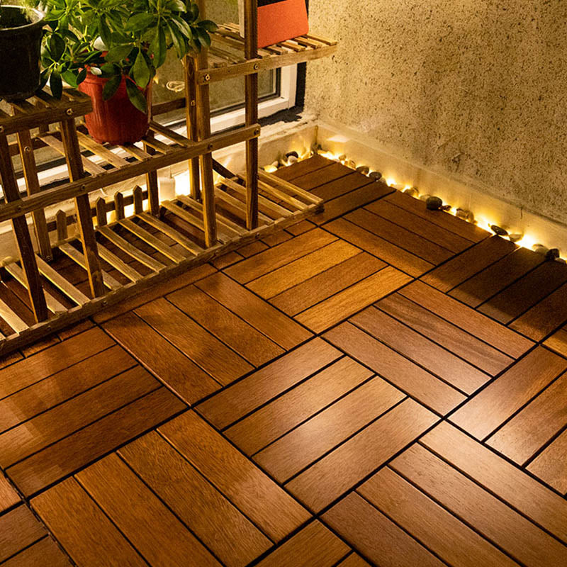 Solid Wood Deck Flooring Tiles Interlocking Deck Flooring Tiles Clearhalo 'Home Improvement' 'home_improvement' 'home_improvement_outdoor_deck_tiles_planks' 'Outdoor Deck Tiles & Planks' 'Outdoor Flooring & Tile' 'Outdoor Remodel' 'outdoor_deck_tiles_planks' 7481083