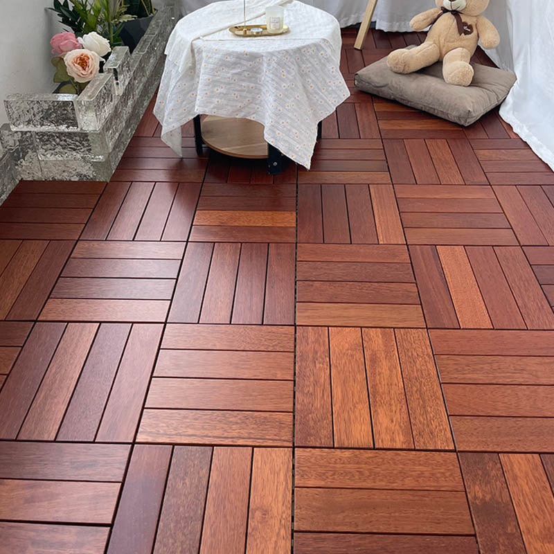 Solid Wood Deck Flooring Tiles Interlocking Deck Flooring Tiles 12" x 12" Orange Clearhalo 'Home Improvement' 'home_improvement' 'home_improvement_outdoor_deck_tiles_planks' 'Outdoor Deck Tiles & Planks' 'Outdoor Flooring & Tile' 'Outdoor Remodel' 'outdoor_deck_tiles_planks' 7481085