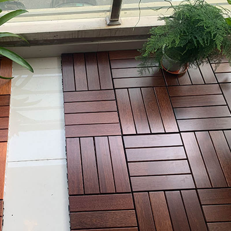 Solid Wood Deck Flooring Tiles Interlocking Deck Flooring Tiles Clearhalo 'Home Improvement' 'home_improvement' 'home_improvement_outdoor_deck_tiles_planks' 'Outdoor Deck Tiles & Planks' 'Outdoor Flooring & Tile' 'Outdoor Remodel' 'outdoor_deck_tiles_planks' 7481097