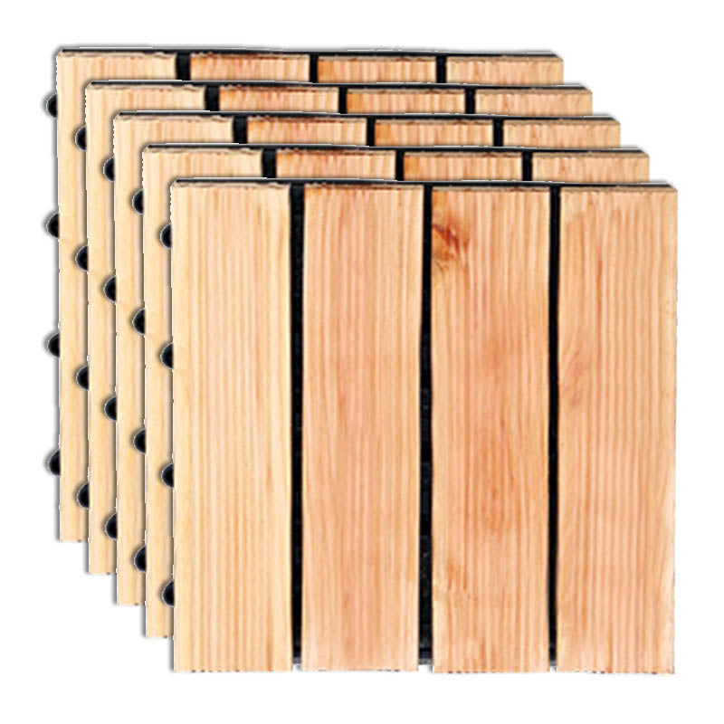 Interlocking Patio Flooring Tiles Solid Wood Patio Flooring Tiles Natural Straight Grain Clearhalo 'Home Improvement' 'home_improvement' 'home_improvement_outdoor_deck_tiles_planks' 'Outdoor Deck Tiles & Planks' 'Outdoor Flooring & Tile' 'Outdoor Remodel' 'outdoor_deck_tiles_planks' 7481107