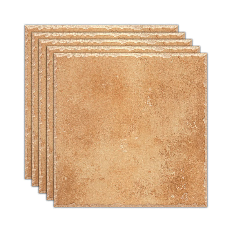 Tradition Square Floor and Wall Tile Plain Frosted Porcelain Tile Light Orange Clearhalo 'Floor Tiles & Wall Tiles' 'floor_tiles_wall_tiles' 'Flooring 'Home Improvement' 'home_improvement' 'home_improvement_floor_tiles_wall_tiles' Walls and Ceiling' 7483271