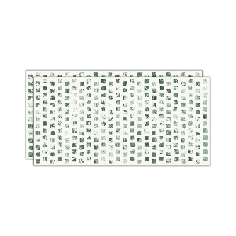 Vintage Pattern Wall Tiles Natural Stone Ceramic Rectangular Lattice Tiles Green-White Clearhalo 'Floor Tiles & Wall Tiles' 'floor_tiles_wall_tiles' 'Flooring 'Home Improvement' 'home_improvement' 'home_improvement_floor_tiles_wall_tiles' Walls and Ceiling' 7483414