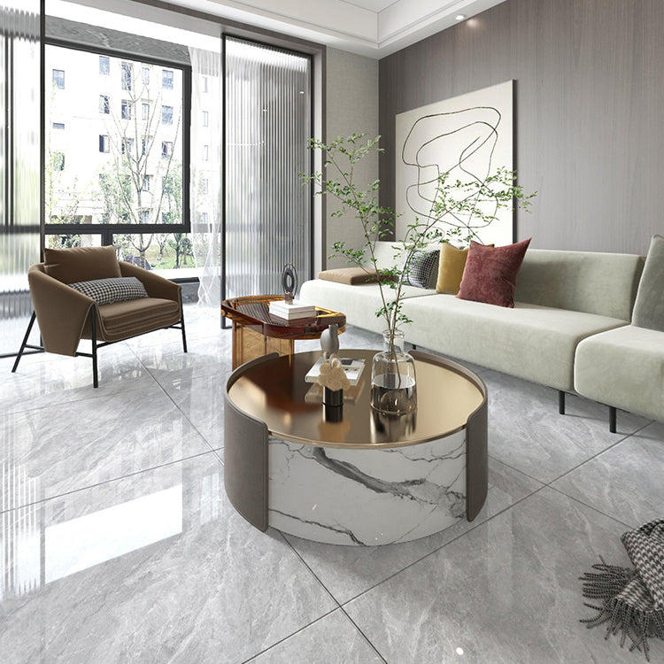Contemporary Square Tile Marble Pattern Polished Porcelain Wall & Floor Tile Clearhalo 'Floor Tiles & Wall Tiles' 'floor_tiles_wall_tiles' 'Flooring 'Home Improvement' 'home_improvement' 'home_improvement_floor_tiles_wall_tiles' Walls and Ceiling' 7483432