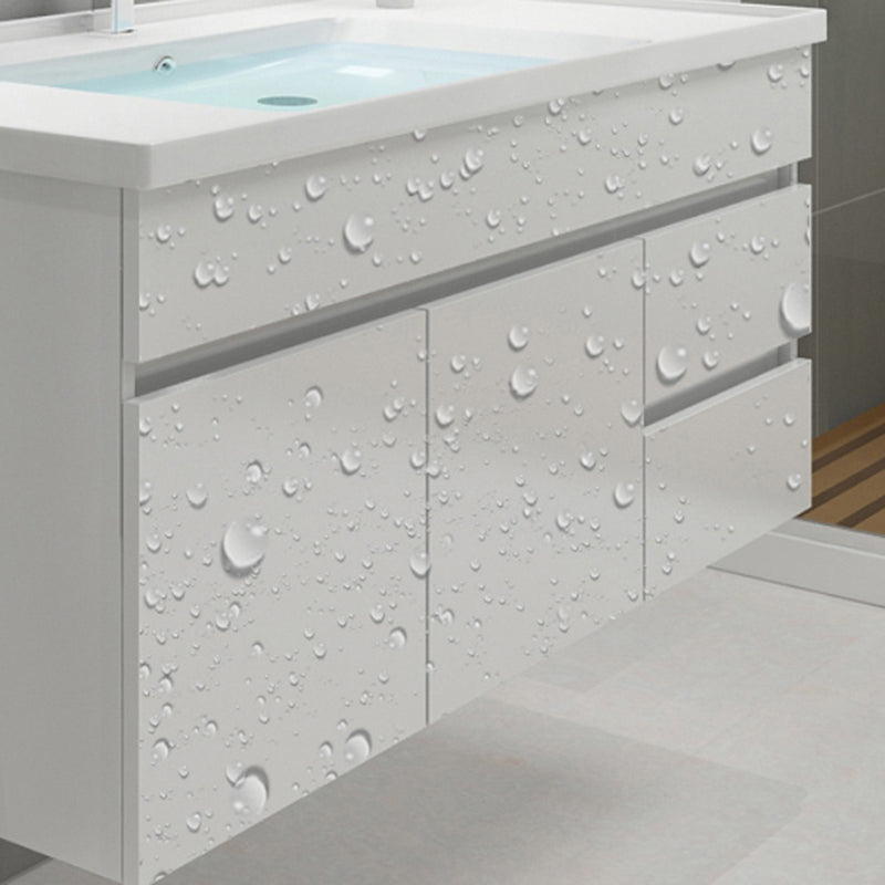 Modern Bathroom Vanity Sink Drawers Rectangular Faucet Mirror Bathroom Vanity Set Clearhalo 'Bathroom Remodel & Bathroom Fixtures' 'Bathroom Vanities' 'bathroom_vanities' 'Home Improvement' 'home_improvement' 'home_improvement_bathroom_vanities' 7485660