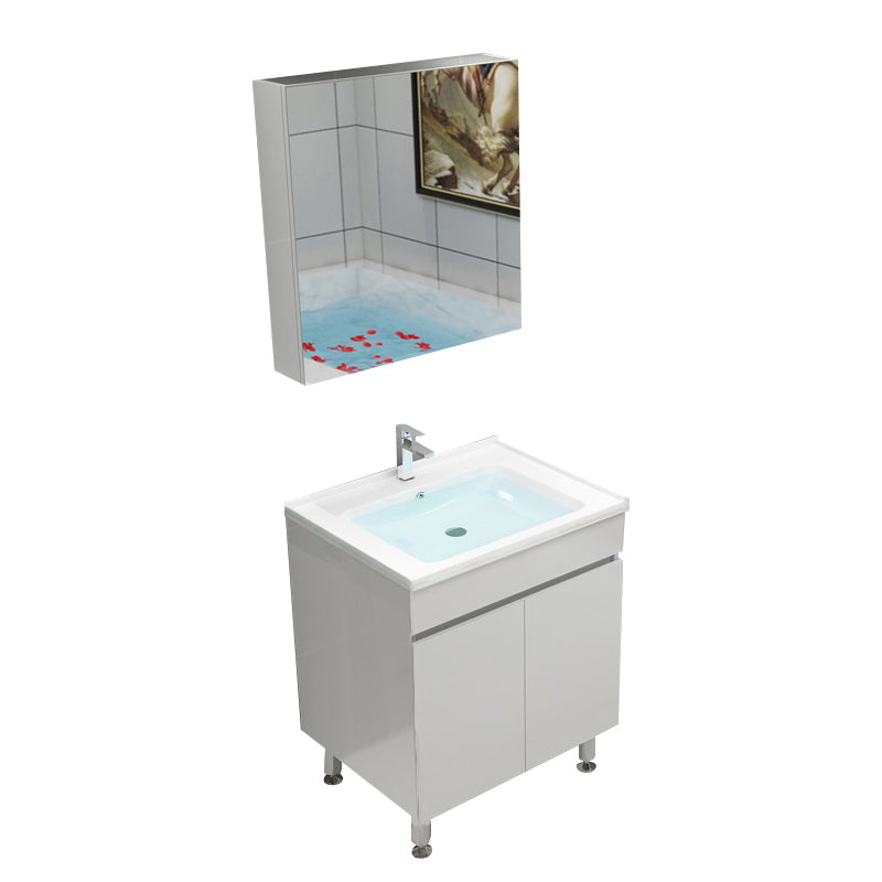 Modern Bathroom Vanity Sink Drawers Rectangular Faucet Mirror Bathroom Vanity Set Vanity & Faucet & Mirror Cabinet 24"L x 19"W x 20"H Cabinets Clearhalo 'Bathroom Remodel & Bathroom Fixtures' 'Bathroom Vanities' 'bathroom_vanities' 'Home Improvement' 'home_improvement' 'home_improvement_bathroom_vanities' 7485667