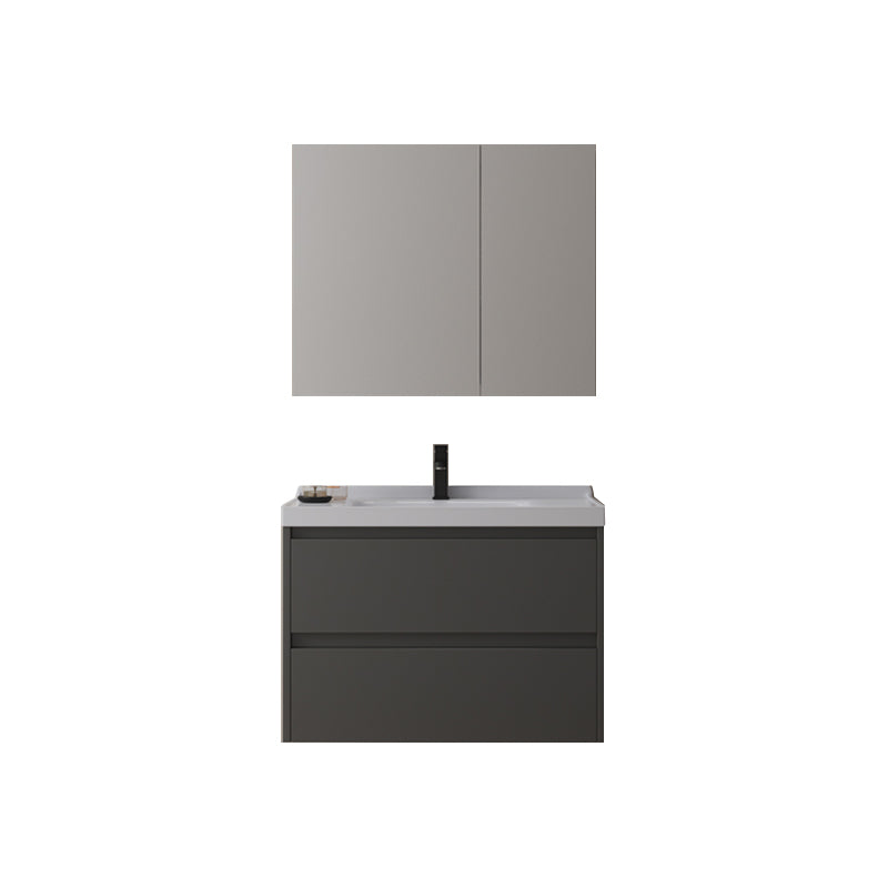 Modern Vanity Rectangular Dark Gray Single-Sink Wall Mount Sink Vanity Vanity & Faucet & Mirror Cabinet https://res.litfad.com/site/img/item/2023/02/24/7487060/1200x1200.jpg Clearhalo 'Bathroom Remodel & Bathroom Fixtures' 'Bathroom Vanities' 'bathroom_vanities' 'Home Improvement' 'home_improvement' 'home_improvement_bathroom_vanities' 7487060