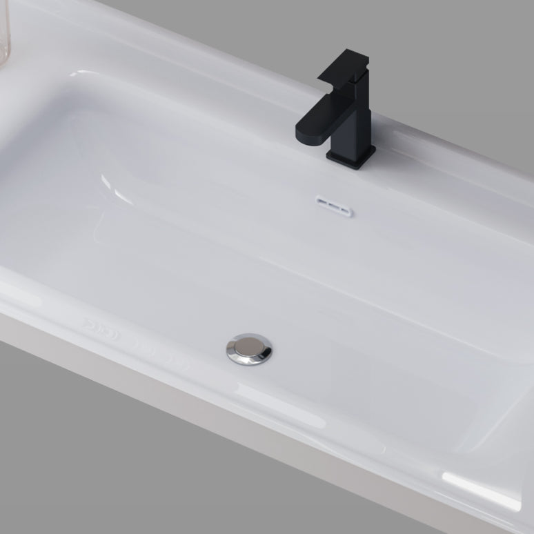 Modern Vanity Rectangular Dark Gray Single-Sink Wall Mount Sink Vanity Clearhalo 'Bathroom Remodel & Bathroom Fixtures' 'Bathroom Vanities' 'bathroom_vanities' 'Home Improvement' 'home_improvement' 'home_improvement_bathroom_vanities' 7487063