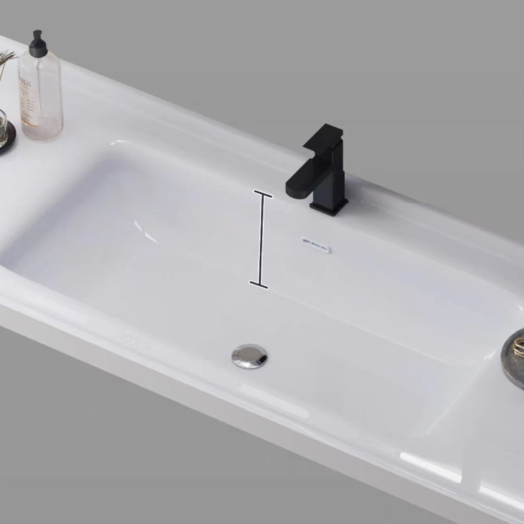 Modern Wall Mount Bathroom Vanity White Ceramic Single-Sink Vanity Set Clearhalo 'Bathroom Remodel & Bathroom Fixtures' 'Bathroom Vanities' 'bathroom_vanities' 'Home Improvement' 'home_improvement' 'home_improvement_bathroom_vanities' 7487081