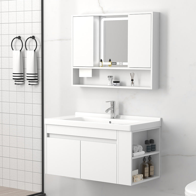 Modern Wood Sink Vanity Wood Wall Mount Faucet Included Bathroom Vanity Clearhalo 'Bathroom Remodel & Bathroom Fixtures' 'Bathroom Vanities' 'bathroom_vanities' 'Home Improvement' 'home_improvement' 'home_improvement_bathroom_vanities' 7487278