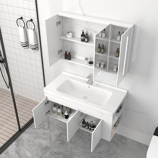 Modern Wood Sink Vanity Wood Wall Mount Faucet Included Bathroom Vanity Clearhalo 'Bathroom Remodel & Bathroom Fixtures' 'Bathroom Vanities' 'bathroom_vanities' 'Home Improvement' 'home_improvement' 'home_improvement_bathroom_vanities' 7487280