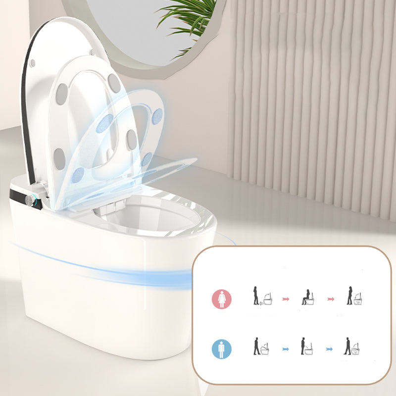 Deodorizing Floor Standing Bidet Foot Sensor Elongated Floor Mount Bidet Clearhalo 'Bathroom Remodel & Bathroom Fixtures' 'Bidets' 'Home Improvement' 'home_improvement' 'home_improvement_bidets' 'Toilets & Bidets' 7491550