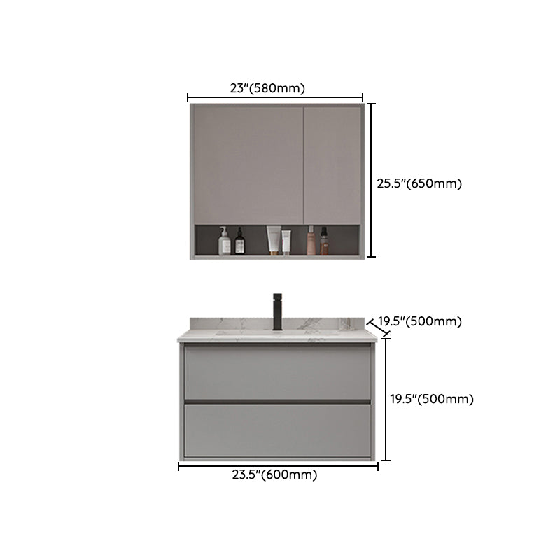 Bathroom Vanity Set Drawers Storage Shelf Ceramic Sink Vanity Set Clearhalo 'Bathroom Remodel & Bathroom Fixtures' 'Bathroom Vanities' 'bathroom_vanities' 'Home Improvement' 'home_improvement' 'home_improvement_bathroom_vanities' 7492168