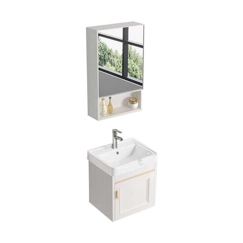 Glam White Sink Vanity Wooden Single Sink Vanity Set for Bathroom Clearhalo 'Bathroom Remodel & Bathroom Fixtures' 'Bathroom Vanities' 'bathroom_vanities' 'Home Improvement' 'home_improvement' 'home_improvement_bathroom_vanities' 7492290