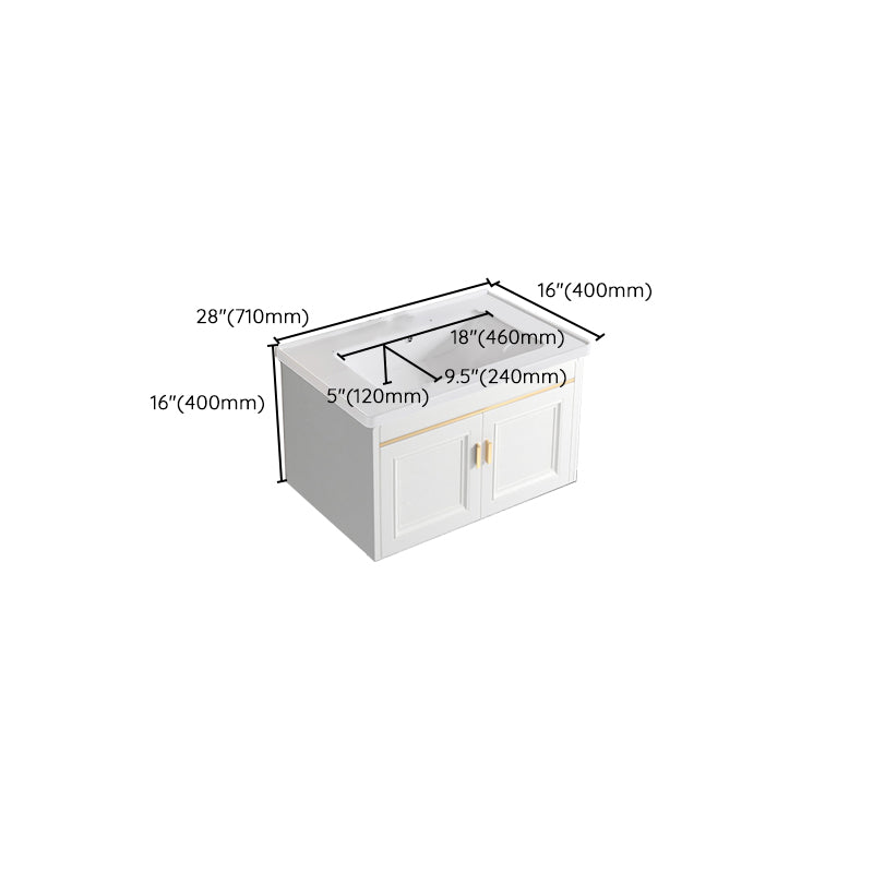 Glam White Sink Vanity Wooden Single Sink Vanity Set for Bathroom Clearhalo 'Bathroom Remodel & Bathroom Fixtures' 'Bathroom Vanities' 'bathroom_vanities' 'Home Improvement' 'home_improvement' 'home_improvement_bathroom_vanities' 7492322