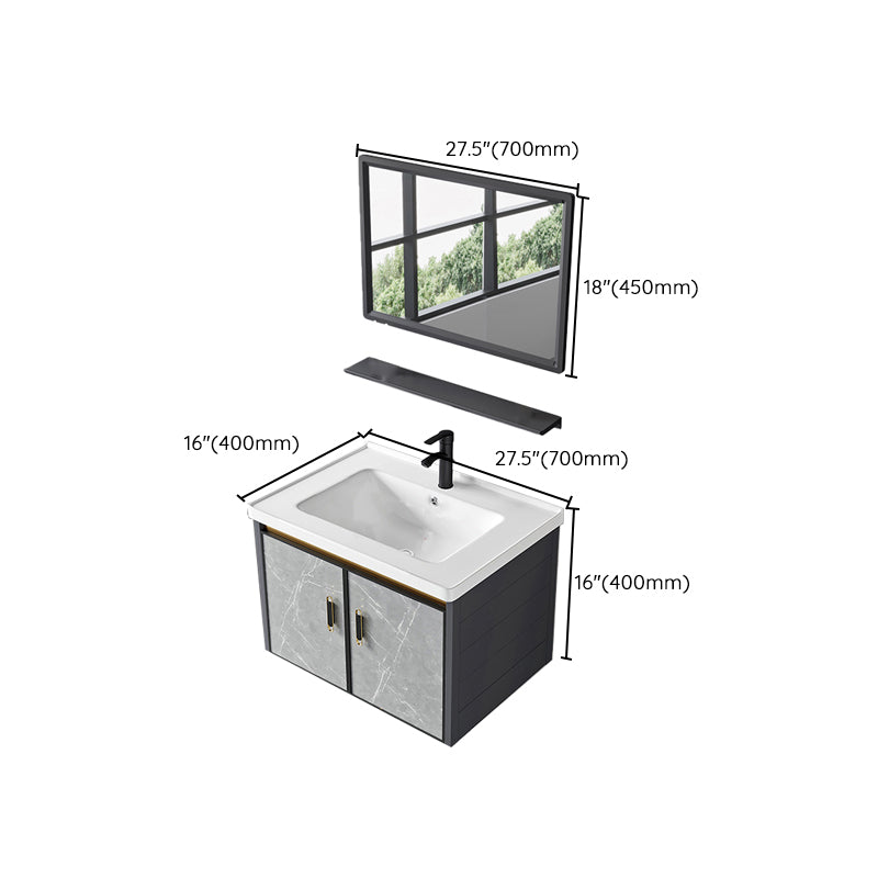 Modern Wall Mount Vanity Set Grey Closed Storage Sink Vanity for Bathroom Clearhalo 'Bathroom Remodel & Bathroom Fixtures' 'Bathroom Vanities' 'bathroom_vanities' 'Home Improvement' 'home_improvement' 'home_improvement_bathroom_vanities' 7493688