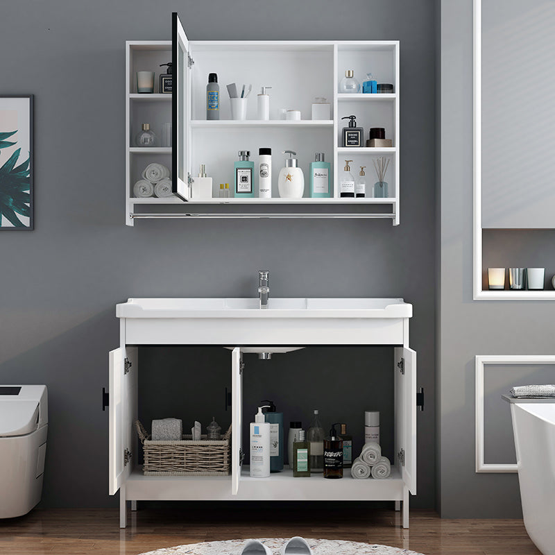 Metal Modern Bathroom Vanity Freestanding Faucet Included Sink Vanity Clearhalo 'Bathroom Remodel & Bathroom Fixtures' 'Bathroom Vanities' 'bathroom_vanities' 'Home Improvement' 'home_improvement' 'home_improvement_bathroom_vanities' 7498165