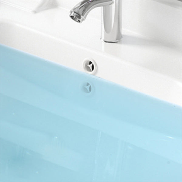 Freestanding Modern Vanity White Metal Frame Rectangular Sink Vanity Clearhalo 'Bathroom Remodel & Bathroom Fixtures' 'Bathroom Vanities' 'bathroom_vanities' 'Home Improvement' 'home_improvement' 'home_improvement_bathroom_vanities' 7498211