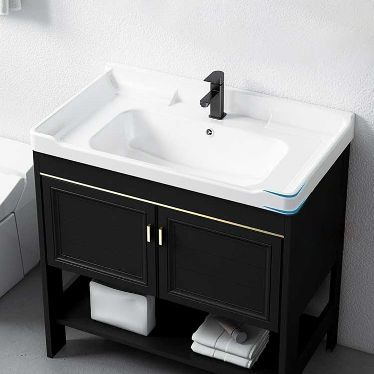 Glam Freestanding Bathroom Sink Vanity Single-Sink Bathroom Vanity Clearhalo 'Bathroom Remodel & Bathroom Fixtures' 'Bathroom Vanities' 'bathroom_vanities' 'Home Improvement' 'home_improvement' 'home_improvement_bathroom_vanities' 7498413