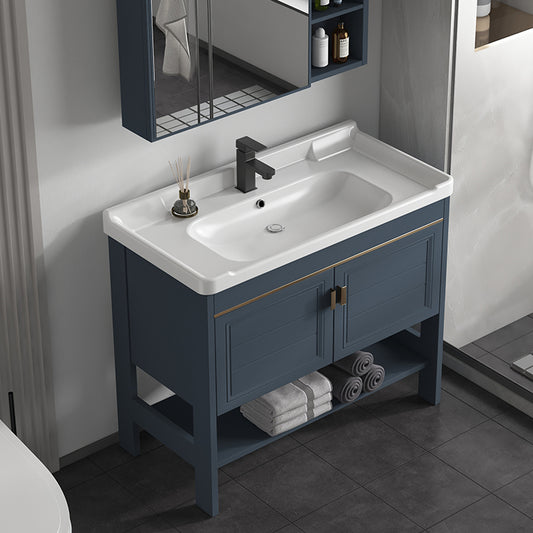 Glam Freestanding Bathroom Sink Vanity Single-Sink Bathroom Vanity Set Clearhalo 'Bathroom Remodel & Bathroom Fixtures' 'Bathroom Vanities' 'bathroom_vanities' 'Home Improvement' 'home_improvement' 'home_improvement_bathroom_vanities' 7498454