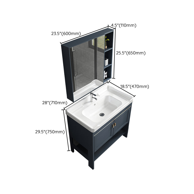 Glam Freestanding Bathroom Sink Vanity Single-Sink Bathroom Vanity Set Clearhalo 'Bathroom Remodel & Bathroom Fixtures' 'Bathroom Vanities' 'bathroom_vanities' 'Home Improvement' 'home_improvement' 'home_improvement_bathroom_vanities' 7498497