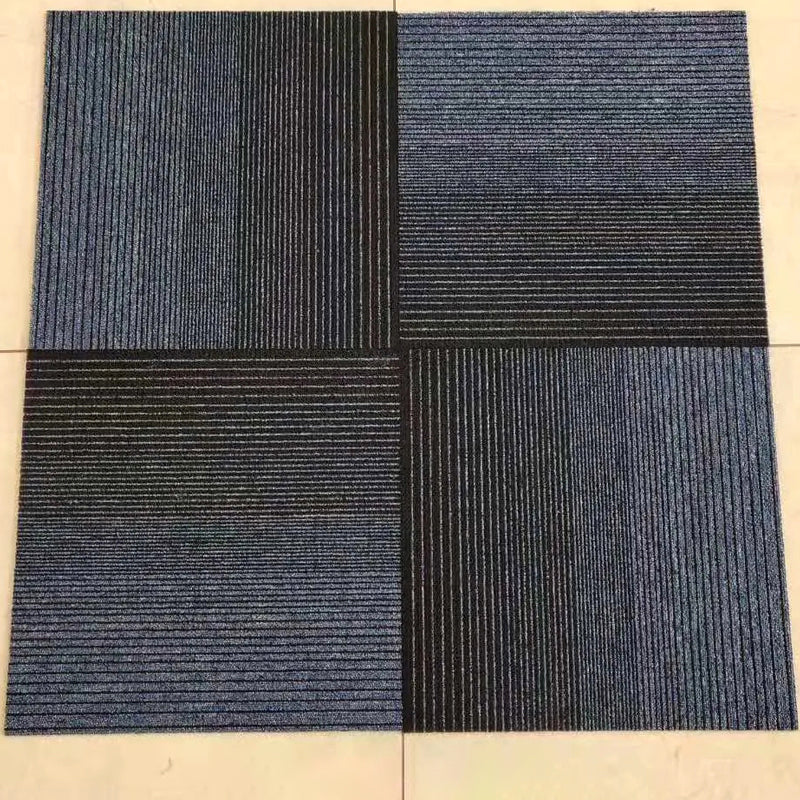 Basic Ombre Carpet Tiles Loose Lay Non-Skid Carpet Floor Tile Black/ Silver Clearhalo 'Carpet Tiles & Carpet Squares' 'carpet_tiles_carpet_squares' 'Flooring 'Home Improvement' 'home_improvement' 'home_improvement_carpet_tiles_carpet_squares' Walls and Ceiling' 7505608