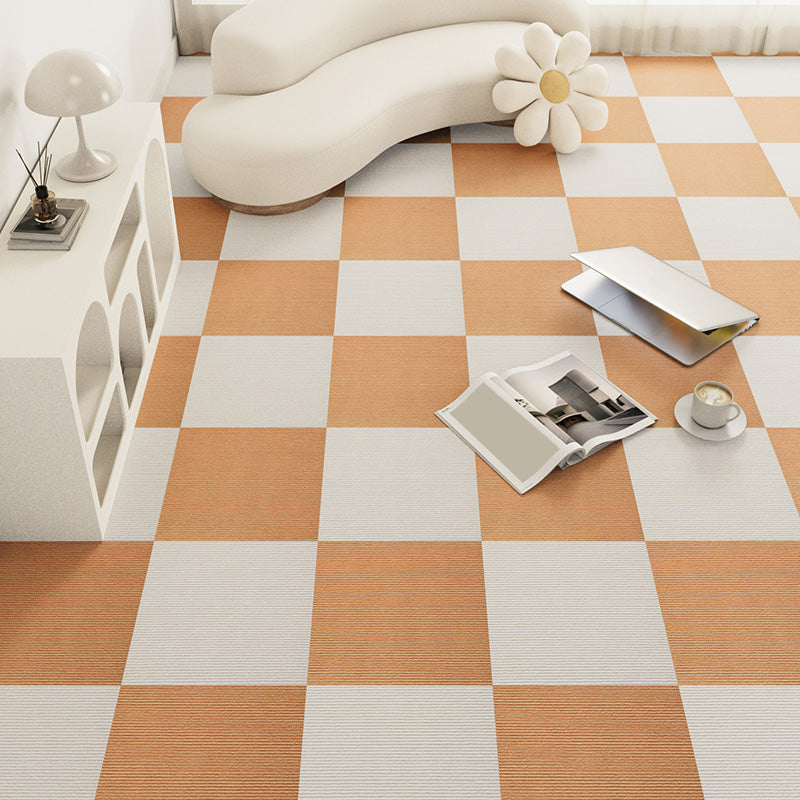 Modern Carpet Tile Loose Lay Checkered Carpet Floor Tile for Living Room Clearhalo 'Carpet Tiles & Carpet Squares' 'carpet_tiles_carpet_squares' 'Flooring 'Home Improvement' 'home_improvement' 'home_improvement_carpet_tiles_carpet_squares' Walls and Ceiling' 7505699