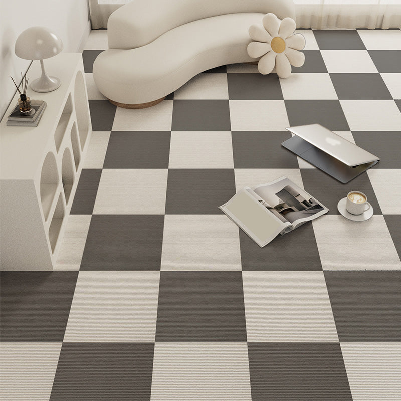 Modern Carpet Tile Loose Lay Checkered Carpet Floor Tile for Living Room Clearhalo 'Carpet Tiles & Carpet Squares' 'carpet_tiles_carpet_squares' 'Flooring 'Home Improvement' 'home_improvement' 'home_improvement_carpet_tiles_carpet_squares' Walls and Ceiling' 7505715