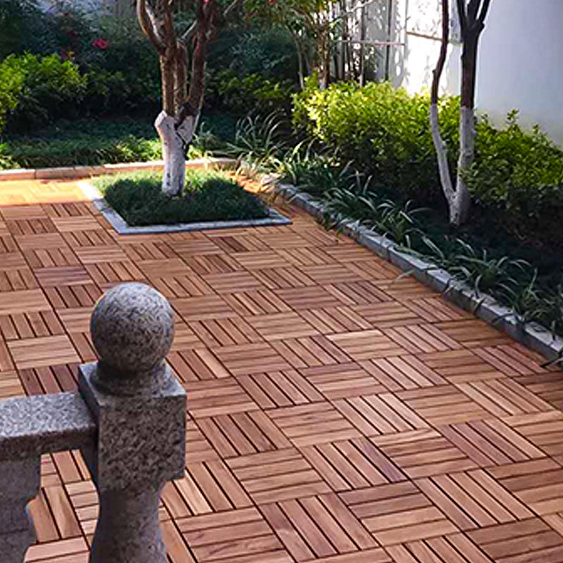 Interlocking Patio Flooring Tiles Solid Wood Patio Flooring Tiles for Outdoor Clearhalo 'Home Improvement' 'home_improvement' 'home_improvement_outdoor_deck_tiles_planks' 'Outdoor Deck Tiles & Planks' 'Outdoor Flooring & Tile' 'Outdoor Remodel' 'outdoor_deck_tiles_planks' 7506617