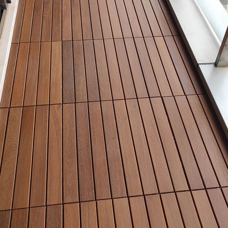 Solid Wood Patio Flooring Tiles Interlocking Deck Plank for Indoor and Outdoor 1' x 2' 96.9 sq ft. - 54 Pieces Clearhalo 'Home Improvement' 'home_improvement' 'home_improvement_outdoor_deck_tiles_planks' 'Outdoor Deck Tiles & Planks' 'Outdoor Flooring & Tile' 'Outdoor Remodel' 'outdoor_deck_tiles_planks' 7506670