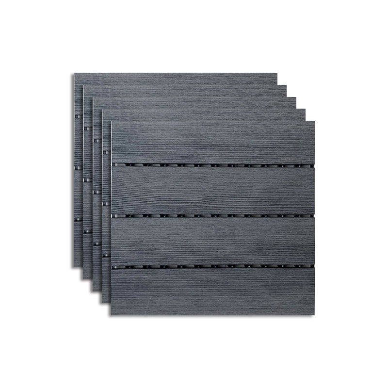 Composite Deck Flooring Tiles Interlocking Deck Flooring Tiles with Scratch Resistant Gray Black Clearhalo 'Home Improvement' 'home_improvement' 'home_improvement_outdoor_deck_tiles_planks' 'Outdoor Deck Tiles & Planks' 'Outdoor Flooring & Tile' 'Outdoor Remodel' 'outdoor_deck_tiles_planks' 7508077