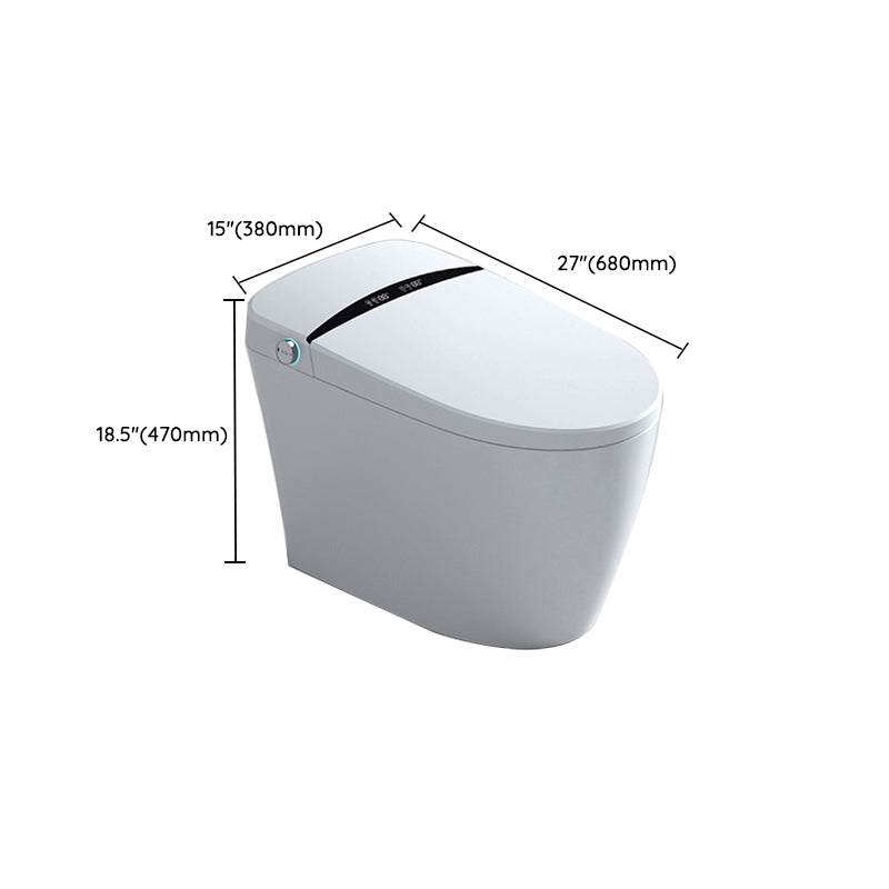 All-In-One Smart Toilet White Deodorizing Elongated Floor Standing Bidet Clearhalo 'Bathroom Remodel & Bathroom Fixtures' 'Bidets' 'Home Improvement' 'home_improvement' 'home_improvement_bidets' 'Toilets & Bidets' 7508351