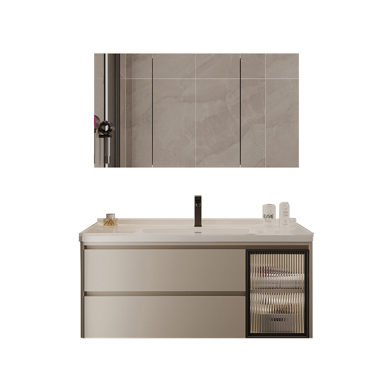 Wall Mount Bathroom Vanity Modern Glass Single-Sink Rectangular Vanity Set Vanity & Faucet & Mirror Cabinet https://res.litfad.com/site/img/item/2023/02/19/7519086/1200x1200.jpg Clearhalo 'Bathroom Remodel & Bathroom Fixtures' 'Bathroom Vanities' 'bathroom_vanities' 'Home Improvement' 'home_improvement' 'home_improvement_bathroom_vanities' 7519086