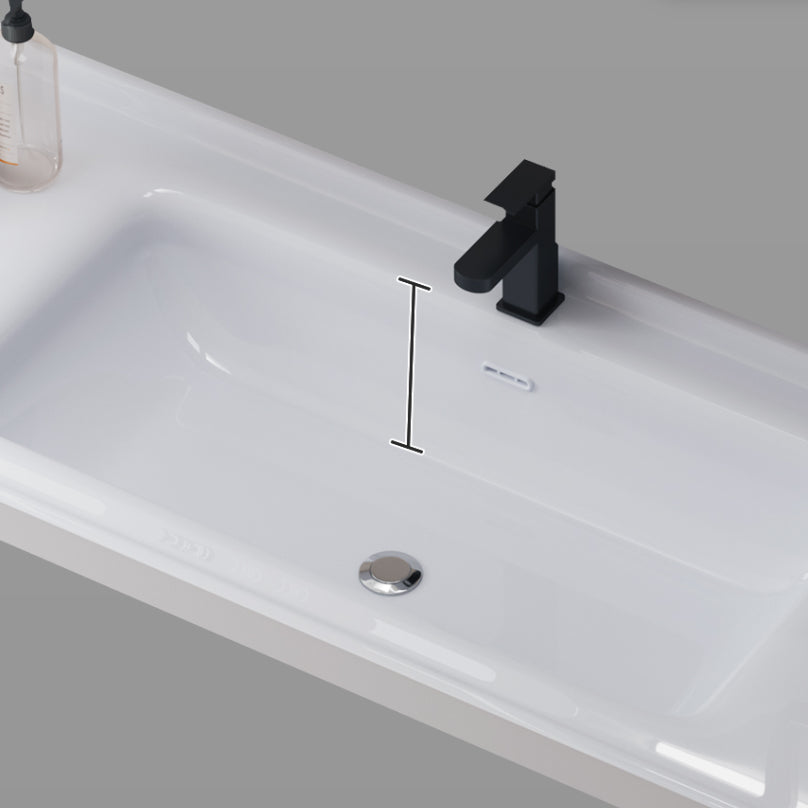 Wall Mount Bathroom Vanity Modern White Ceramic Top Single-Sink Vanity Set Clearhalo 'Bathroom Remodel & Bathroom Fixtures' 'Bathroom Vanities' 'bathroom_vanities' 'Home Improvement' 'home_improvement' 'home_improvement_bathroom_vanities' 7519107