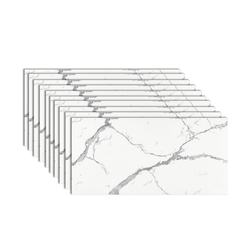 Modern Waterproof Marbling Tin Backsplash Peel and Stick Indoor Wallboard White-Gray 10-Piece Set Clearhalo 'Flooring 'Home Improvement' 'home_improvement' 'home_improvement_wall_paneling' 'Wall Paneling' 'wall_paneling' 'Walls & Ceilings' Walls and Ceiling' 7529797