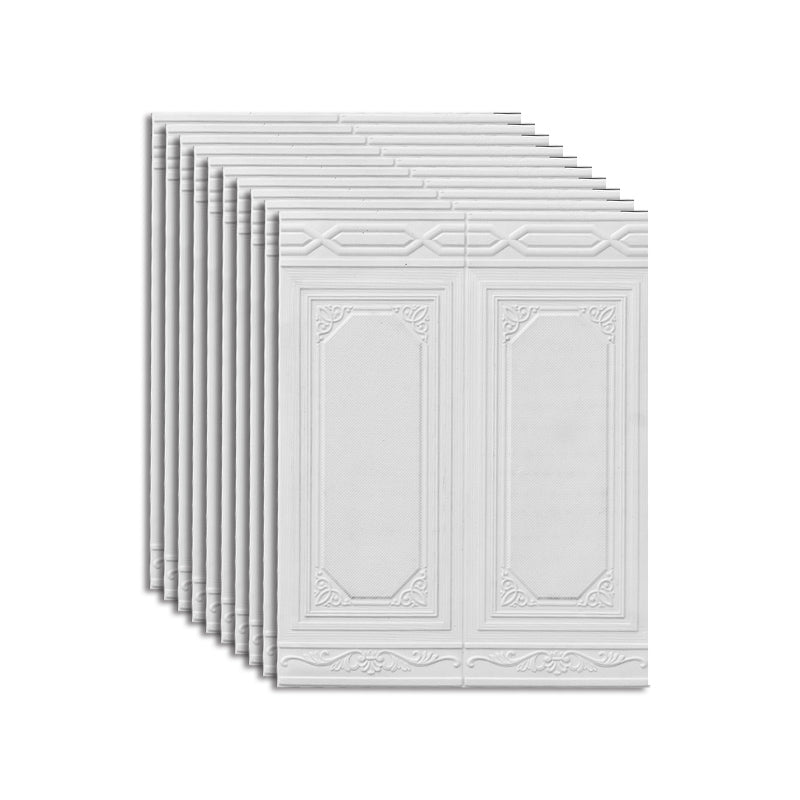 Plastic Wall Access Panel 3D Backsplash Panels with Stain Resistant Ivory 10-Piece Set Clearhalo 'Flooring 'Home Improvement' 'home_improvement' 'home_improvement_wall_paneling' 'Wall Paneling' 'wall_paneling' 'Walls & Ceilings' Walls and Ceiling' 7529928