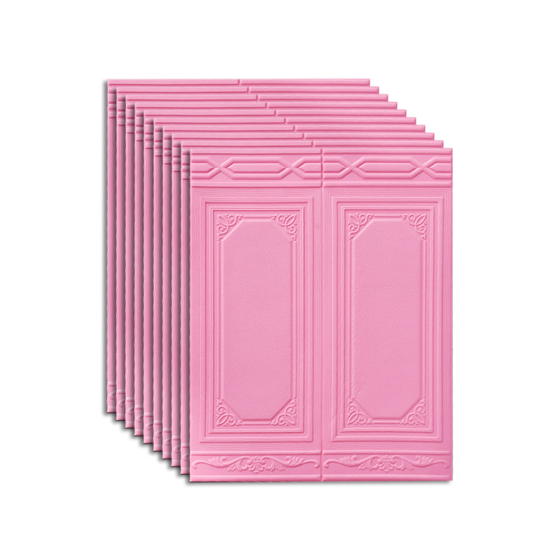 Plastic Wall Access Panel 3D Backsplash Panels with Stain Resistant Pink 10-Piece Set Clearhalo 'Flooring 'Home Improvement' 'home_improvement' 'home_improvement_wall_paneling' 'Wall Paneling' 'wall_paneling' 'Walls & Ceilings' Walls and Ceiling' 7529932