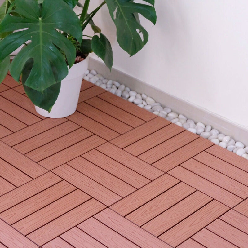 Interlocking Patio Flooring Tiles Composite Patio Flooring Tiles for Outdoor Rosewood Clearhalo 'Home Improvement' 'home_improvement' 'home_improvement_outdoor_deck_tiles_planks' 'Outdoor Deck Tiles & Planks' 'Outdoor Flooring & Tile' 'Outdoor Remodel' 'outdoor_deck_tiles_planks' 7530021