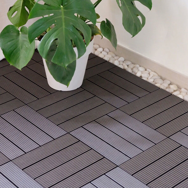 Interlocking Patio Flooring Tiles Composite Patio Flooring Tiles for Outdoor Brown Black Clearhalo 'Home Improvement' 'home_improvement' 'home_improvement_outdoor_deck_tiles_planks' 'Outdoor Deck Tiles & Planks' 'Outdoor Flooring & Tile' 'Outdoor Remodel' 'outdoor_deck_tiles_planks' 7530028