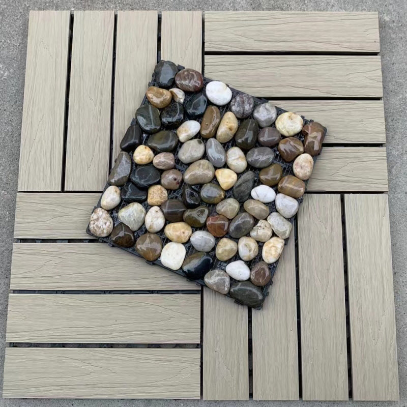 Interlocking Patio Flooring Tiles Composite Patio Flooring Tiles for Outdoor Black/Gray Clearhalo 'Home Improvement' 'home_improvement' 'home_improvement_outdoor_deck_tiles_planks' 'Outdoor Deck Tiles & Planks' 'Outdoor Flooring & Tile' 'Outdoor Remodel' 'outdoor_deck_tiles_planks' 7530029