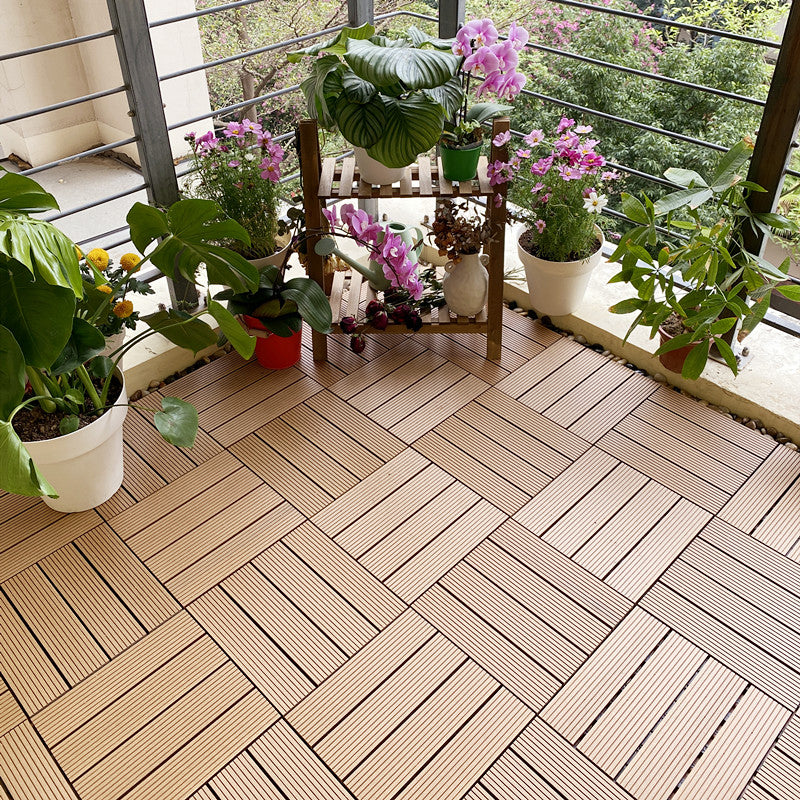 Interlocking Decking Tiles Waterproof Decking Tiles for Indoor and Outdoor Light Yellow Clearhalo 'Home Improvement' 'home_improvement' 'home_improvement_outdoor_deck_tiles_planks' 'Outdoor Deck Tiles & Planks' 'Outdoor Flooring & Tile' 'Outdoor Remodel' 'outdoor_deck_tiles_planks' 7530071