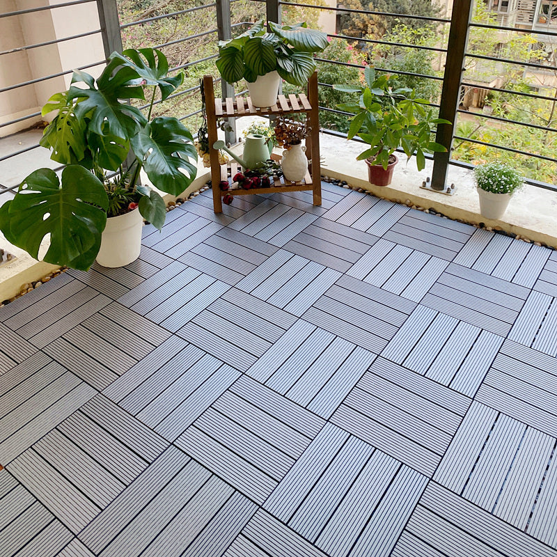 Interlocking Decking Tiles Waterproof Decking Tiles for Indoor and Outdoor Yellow Grey Clearhalo 'Home Improvement' 'home_improvement' 'home_improvement_outdoor_deck_tiles_planks' 'Outdoor Deck Tiles & Planks' 'Outdoor Flooring & Tile' 'Outdoor Remodel' 'outdoor_deck_tiles_planks' 7530079