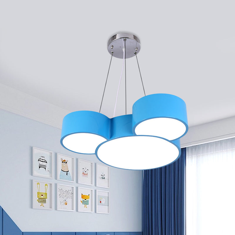 Simplicity Mouse Ceiling Mounted Light Acrylic Nursery LED Flush Mount Lamp in Blue/Green/Red Blue Clearhalo 'Ceiling Lights' 'Close To Ceiling Lights' 'Close to ceiling' 'Flush mount' Lighting' 753617