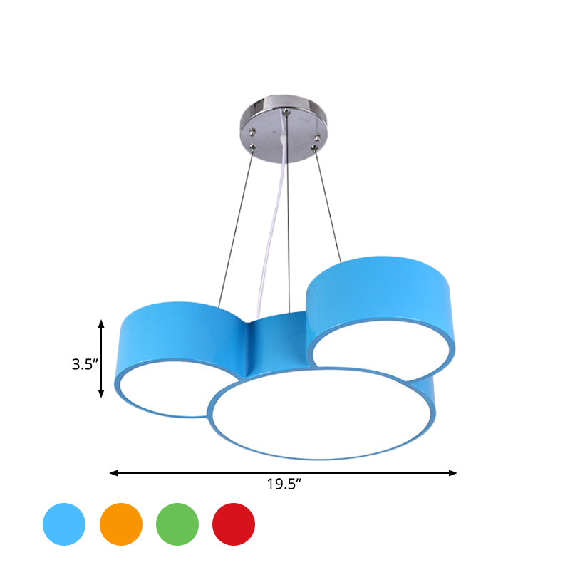 Simplicity Mouse Ceiling Mounted Light Acrylic Nursery LED Flush Mount Lamp in Blue/Green/Red Clearhalo 'Ceiling Lights' 'Close To Ceiling Lights' 'Close to ceiling' 'Flush mount' Lighting' 753620