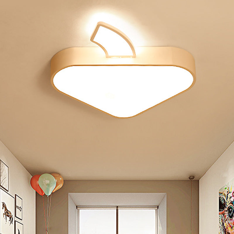 Modernist LED Flush Mount Lamp White Mushroom Ceiling Mounted Fixture with Acrylic Shade for Bedroom in Warm/White Light White Clearhalo 'Ceiling Lights' 'Close To Ceiling Lights' 'Close to ceiling' 'Flush mount' Lighting' 753849